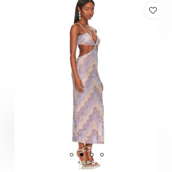 SAYLOR sequin cut out midi dress - Picture 2 of 4